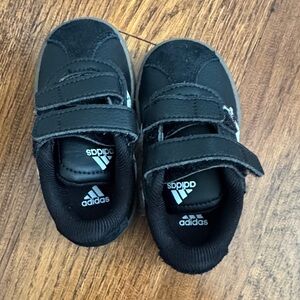 Baby adidas Kids Black Double-Strap Sneakers